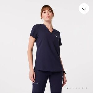 FIGS Navy V-Neck Medical Scrub Top